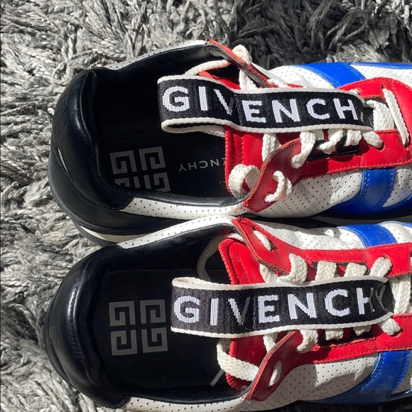 Givenchy Men's Tricolor white red blue Sneakers T3 Runner size 43 - Picture 5 of 11